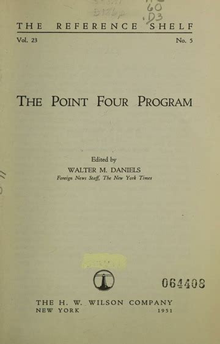What did the Point Four program provide and why?